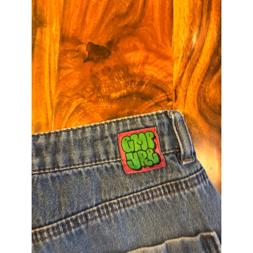 Empyre Tori Cargo Jeans Medium Wash Y2K Vintage Skate Wide Leg Denim‎ Pants Sz 2 - Picture 5 of 11